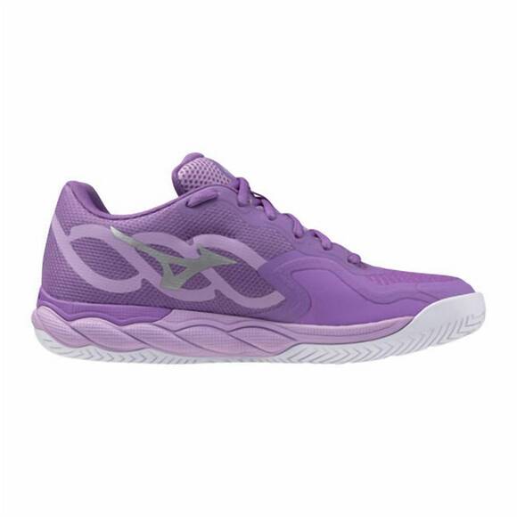 NEW MIZUNO women's wave enforce court ac shoes in bellflower/white